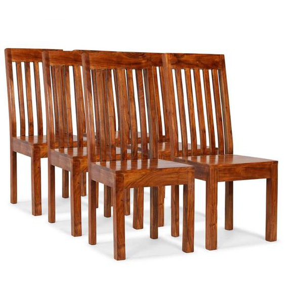 Esszimmerstühle 6 Stk. Massivholz mit Palisander-Finish