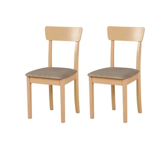 Esszimmerstuhl 2er-Set   ¦ beige ¦ Maße (cm): B: 43 H: 86