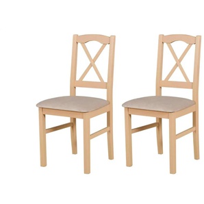 Esszimmerstuhl 2er-Set   ¦ beige ¦ Maße (cm): B: 43 H: 94