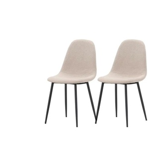 Esszimmerstuhl 2er-Set   ¦ beige ¦ Maße (cm): B: 46 H: 88