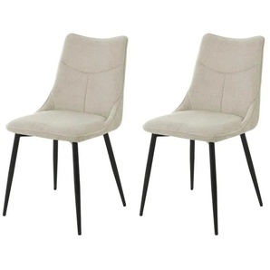 Esszimmerstuhl 2er-Set  Carlo ¦ beige ¦ Maße (cm): B: 59 H: 88