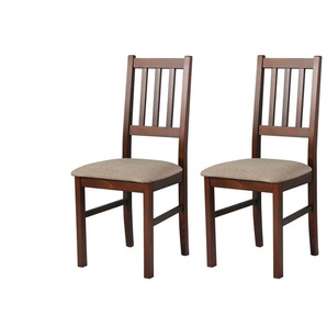 Esszimmerstuhl 2er-Set - braun - Materialmix - 43 cm - 94 cm | Möbel Kraft