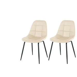 Esszimmerstuhl 2er-Set  Ciril ¦ creme ¦ Maße (cm): B: 46 H: 80