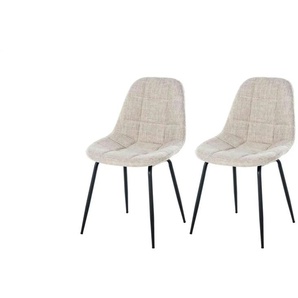 Esszimmerstuhl 2er-Set  Ciril ¦ creme ¦ Maße (cm): B: 46 H: 80