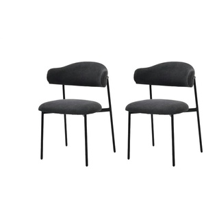 Esszimmerstuhl 2er-Set  Jersey ¦ grau ¦ Maße (cm): B: 58 H: 78