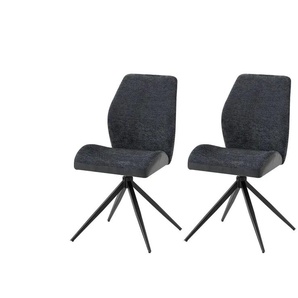 Esszimmerstuhl 2er-Set - grau - Materialmix - 46 cm - 87 cm | Möbel Kraft