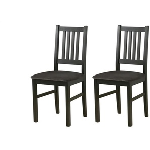 Esszimmerstuhl 2er-Set   ¦ schwarz ¦ Maße (cm): B: 43 H: 90