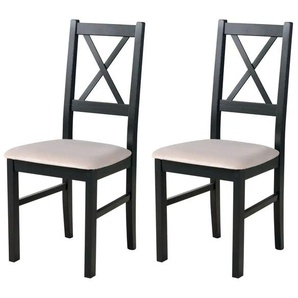 Esszimmerstuhl 2er-Set   ¦ schwarz ¦ Maße (cm): B: 43 H: 94