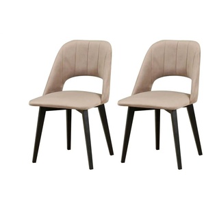 Esszimmerstuhl 2er-Set Levi ¦ schwarz ¦ Maße (cm): B: 48 H: 83