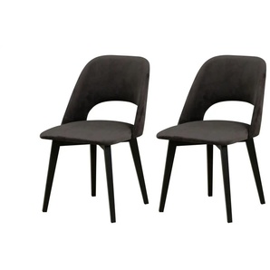 Esszimmerstuhl 2er-Set   ¦ schwarz ¦ Maße (cm): B: 48 H: 83