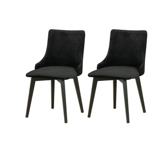 Esszimmerstuhl 2er-Set Liam ¦ schwarz ¦ Maße (cm): B: 48 H: 83
