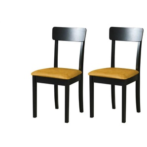 Esszimmerstuhl 2er-Set - schwarz - Materialmix - 43 cm - 86 cm | Möbel Kraft