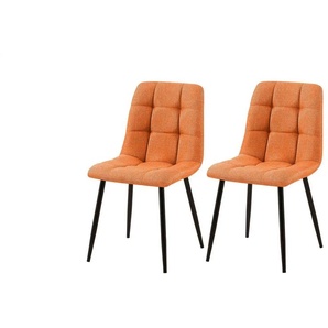 Esszimmerstuhl 2er-Set  Tilde ¦ orange ¦ Maße (cm): B: 45 H: 84