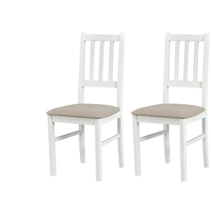 Esszimmerstuhl 2er-Set   ¦ weiß ¦ Maße (cm): B: 43 H: 94