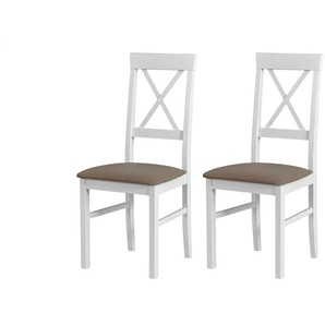 Esszimmerstuhl 2er-Set  Laurenz ¦ weiß ¦ Maße (cm): B: 43 H: 94