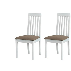 Esszimmerstuhl 2er-Set   ¦ weiß ¦ Maße (cm): B: 45 H: 96