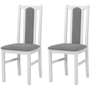 Esszimmerstuhl 2er-Set - weiß - Materialmix - 43 cm - 94 cm | Möbel Kraft