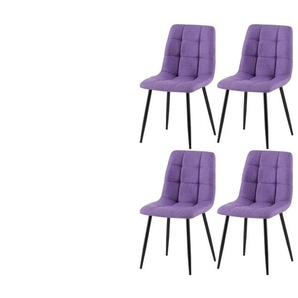 Esszimmerstuhl 4er-Set  Antibes ¦ lila/violett ¦ Maße (cm): B: 45 H: 84