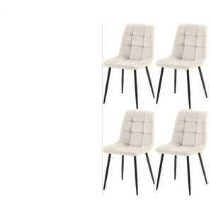 Esszimmerstuhl 4er-Set  Antibes ¦ weiß ¦ Maße (cm): B: 45 H: 84