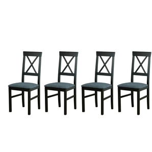 Esszimmerstuhl 4er-Set ¦ schwarz ¦ Maße (cm): B: 43 H: 94