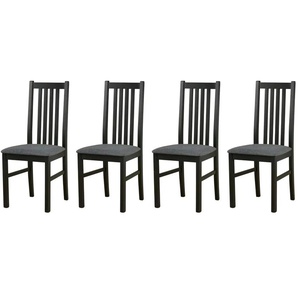 Esszimmerstuhl 4er-Set  Boris ¦ schwarz ¦ Maße (cm): B: 43 H: 94
