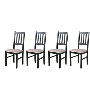 Esszimmerstuhl 4er-Set   ¦ schwarz ¦ Maße (cm): B: 43 H: 94