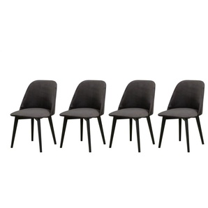 Esszimmerstuhl 4er-Set   ¦ schwarz ¦ Maße (cm): B: 48 H: 83