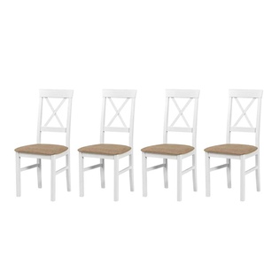 Esszimmerstuhl 4er-Set   ¦ weiß ¦ Maße (cm): B: 43 H: 94