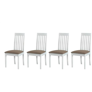 Esszimmerstuhl 4er-Set   ¦ weiß ¦ Maße (cm): B: 45 H: 96