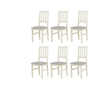 Esszimmerstuhl 6er-Set Markus ¦ creme ¦ Maße (cm): B: 43 H: 94
