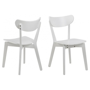 Esszimmerstuhl ACTONA GROUP Roxby Stühle Gr. B/H/T: 45 cm x 79,5 cm x 55 cm, 2 St., Massivholz, weiß (weiß, weiß) Küchenstühle