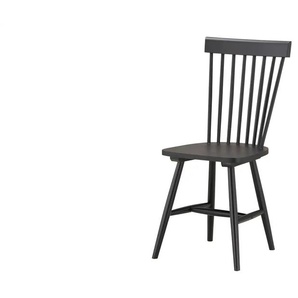 Esszimmerstuhl aus Massivholz Germain ¦ schwarz ¦ Maße (cm): B: 49,5 H: 87,5 T: 49.5