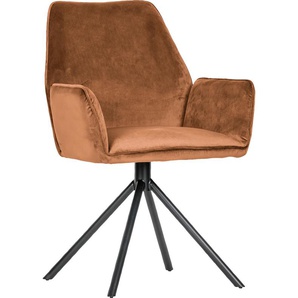 Esszimmerstuhl BEPUREHOME AMBERS Stühle Gr. B/H/T: 60 cm x 88 cm x 61 cm, 2 St., Struktur (100% Polyester)-Polyester, Metall, braun (braun, schwarz) Küchenstühle