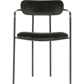 Esszimmerstuhl BEPUREHOME IVYS Stühle Gr. B/H/T: 52 cm x 74 cm x 50 cm, 2 St., Struktur (100% Polyester)-Polyester, Metall, schwarz (schwarz, schwarz) Küchenstühle