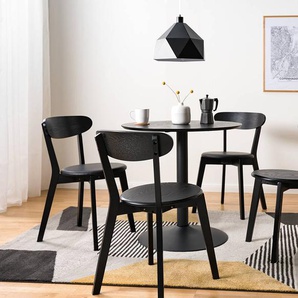 Esszimmerstuhl Bogmoor 2er-Set 48 x 78 x 52cm Schwarz/Schwarz