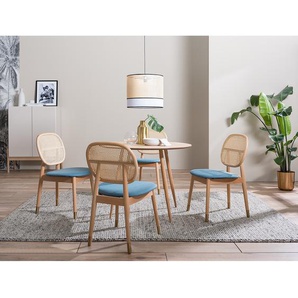 Esszimmerstuhl Coy 2er-Set 55 x 84 x 48cm Blau/Jeansblau