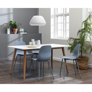 Esszimmerstuhl Felin 4er-Set 50 x 84 x 50cm Blau/Hortensia