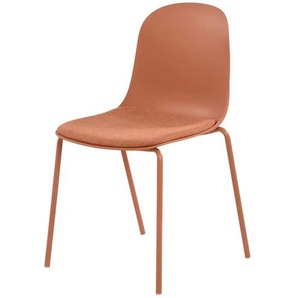 Esszimmerstuhl stapelbar Fenya - orange - Materialmix - 51 cm - 84,5 cm - cm 54,3 | Möbel Kraft