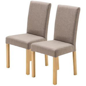 Esszimmerstuhl Flen II 2er-Set 44 x 92 x 57cm Beige/Taupe Buche Hell