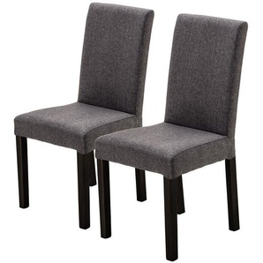 Esszimmerstuhl Flen II 2er-Set 44 x 92 x 57cm Schwarz/Anthrazit Buche Dunkel