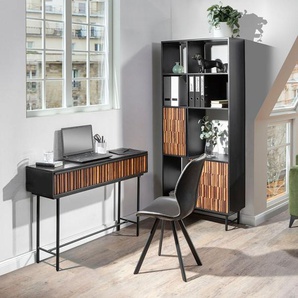 Esszimmerstuhl GUTMANN FACTORY Chill Stühle Gr. B/H/T: 47 cm x 90 cm x 54 cm, 2 St., Kunstleder, Metall, schwarz (schwarz, schwarz) Küchenstühle
