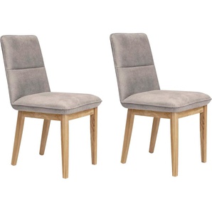 Esszimmerstuhl HOME AFFAIRE Beluna Polsterstuhl Esszimmer Bestseller, grau (grau, wotan), B:47cm H:91cm T:60cm, Polyester, Stühle, Gestell und Beine aus massiver Eiche modernes Landhaus