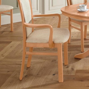 Esszimmerstuhl HOME AFFAIRE FERDI Stühle beige (buche, beige) 4-Fuß-Stuhl Armlehnstuhl Esszimmerstuhl Küchenstühle Stühle 1 Stück