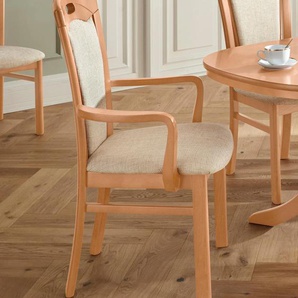 Esszimmerstuhl HOME AFFAIRE FERDI Stühle beige (buche, beige) 4-Fuß-Stuhl Armlehnstuhl Esszimmerstuhl Küchenstühle Stühle