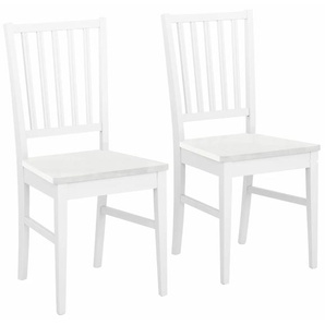 Esszimmerstuhl HOME AFFAIRE Ruanda Holzstuhl Stühle Gr. B/H/T: 44 cm x 92 cm x 50 cm, 4 St., Massivholz, weiß Küchenstühle im 2er, 4er oder 6er-Set, Küchenstuhl