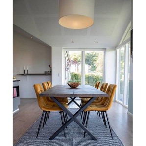 Esszimmerstuhl Middelfart 2er-Set 44 x 86 x 55cm Gelb/Currygelb