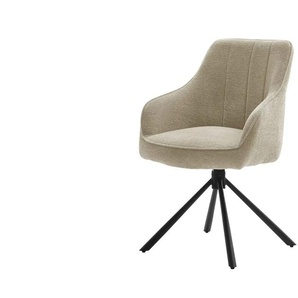 Esszimmerstuhl mit Griff - creme - Materialmix - 62 cm - 91 cm - cm 62,0 | Möbel Kraft