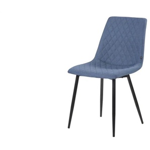 Esszimmerstuhl mit Samtbezug - blau - Materialmix - 45 cm - 83 cm | Möbel Kraft