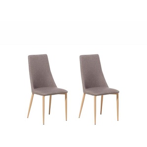 Esszimmerstuhl 2er Stuhl Taupe Polsterbezug Klassisch/Elegant