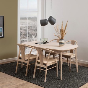 Esszimmerstuhl Porras II 2er-Set 54 x 83 x 54cm Weiß/Beige